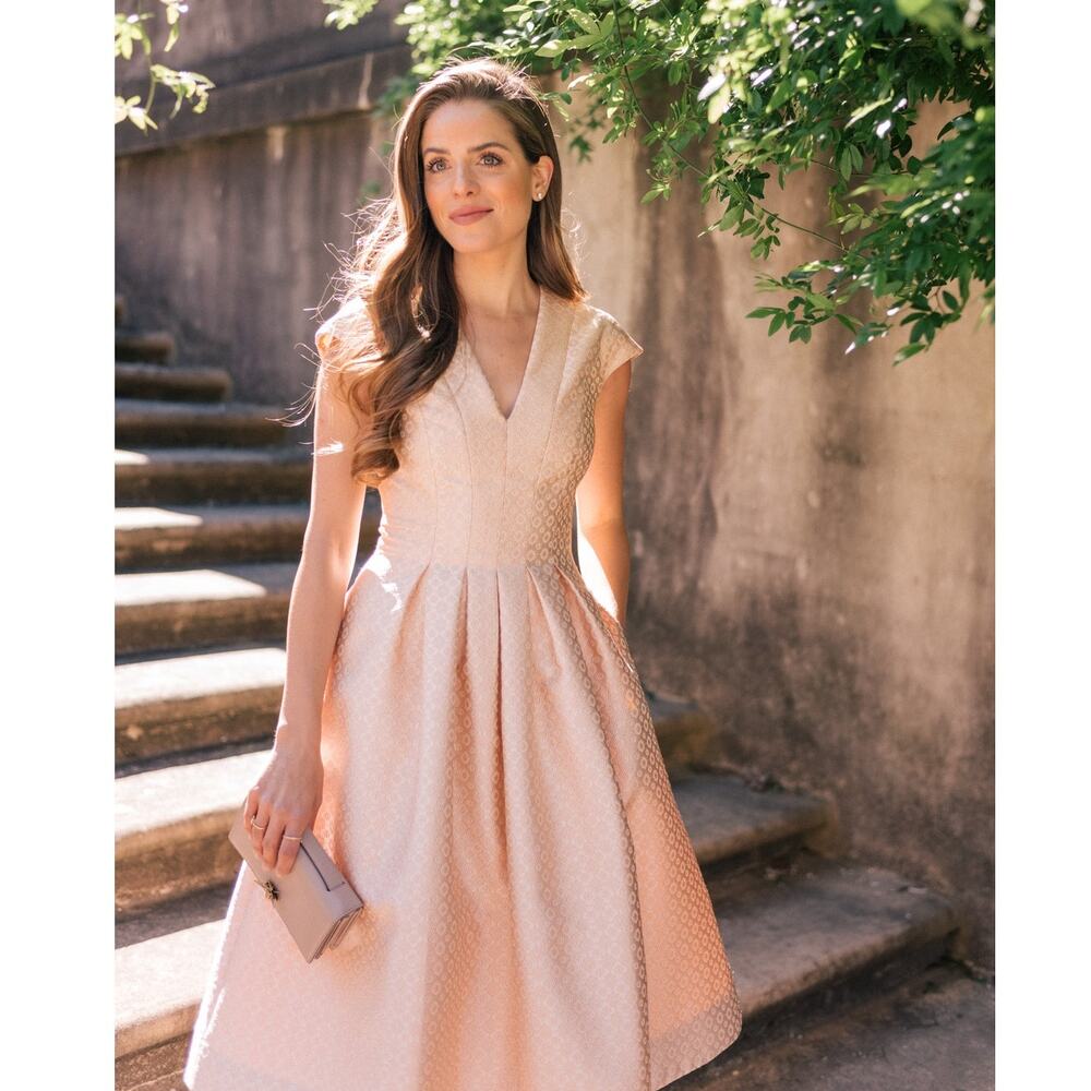 Gal Meets Glam Grace Jacquard Fit & Flare Dress